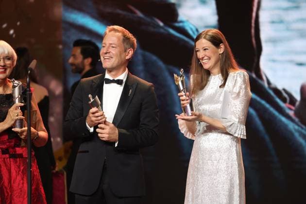 Deutscher Filmpreis 2024 Claudia Roth, Florian Gallenberger, Alexandra Maria Lara bei der Verleihung der Lola - Deutscher Filmpreis 2024 im Theater am Potsdamer Platz in Berlin 03.05.2024 Copyright: xEventpressx