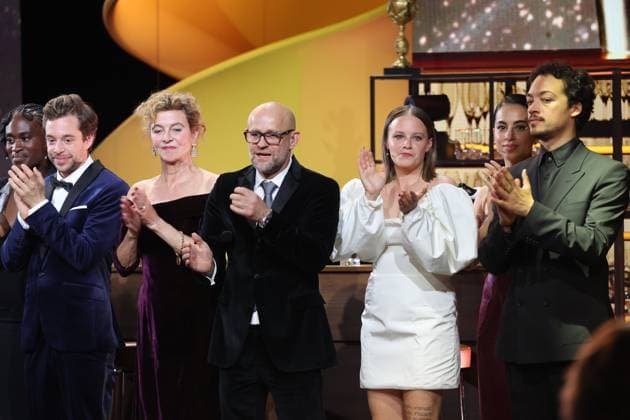 Deutscher Filmpreis 2024 Margarita Broich, Jürgen Vogel, Jasna Fritzi Bauer und Gizem Emre bei der Verleihung der Lola - Deutscher Filmpreis 2024 im Theater am Potsdamer Platz in Berlin 03.05.2024 Copyright: xEventpressx