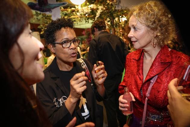 Deutscher Filmpreis 2024 Mo Asumang und Katja Riemann auf der Party bei der Verleihung der Lola - Deutscher Filmpreis 2024 im Theater am Potsdamer Platz in Berlin Datum: 03.05.2024 Copyright: xEventpressx