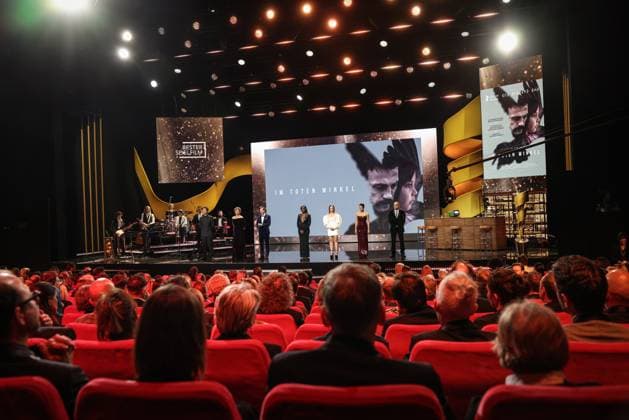 Deutscher Filmpreis 2024 Ivy Quainoo. Aurel Mertz, Gizem Emre, Tobias Krell (Checker Tobi), Margarita Broich und Jasna Fritzi Bauer bei der Verleihung der Lola - Deutscher Filmpreis 2024 im Theater am Potsdamer Platz in Berlin 03.05.2024 Copyright: xEventpressx