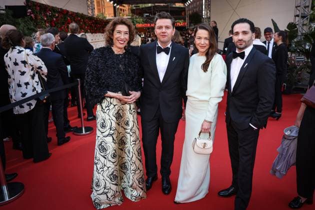 Deutscher Filmpreis 2024 Hannah Herzsprung, Adele Neuhauser, Hassan Akkouch , Christian Friedel auf dem Roten Teppich bei der Verleihung der Lola - Deutscher Filmpreis 2024 im Theater am Potsdamer Platz in Berlin Datum: 03.05.2024 Copyright: xEventpressx