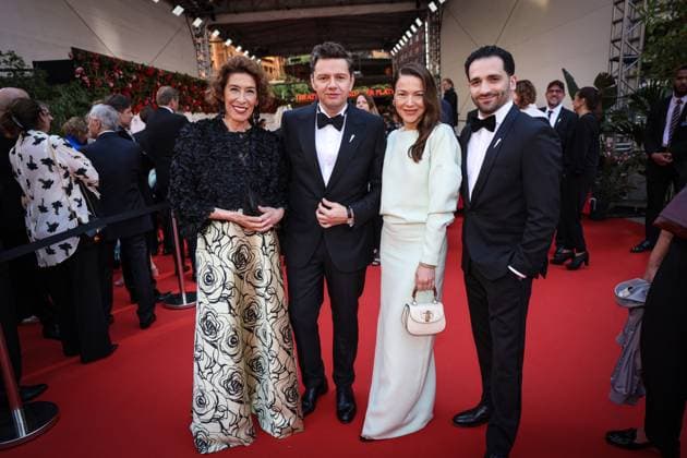Deutscher Filmpreis 2024 Hannah Herzsprung, Adele Neuhauser, Hassan Akkouch , Christian Friedel auf dem Roten Teppich bei der Verleihung der Lola - Deutscher Filmpreis 2024 im Theater am Potsdamer Platz in Berlin Datum: 03.05.2024 Copyright: xEventpressx