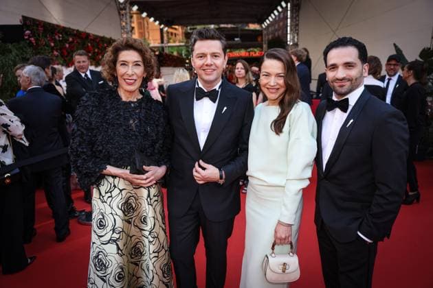 Deutscher Filmpreis 2024 Hannah Herzsprung, Adele Neuhauser, Hassan Akkouch , Christian Friedel auf dem Roten Teppich bei der Verleihung der Lola - Deutscher Filmpreis 2024 im Theater am Potsdamer Platz in Berlin Datum: 03.05.2024 Copyright: xEventpressx