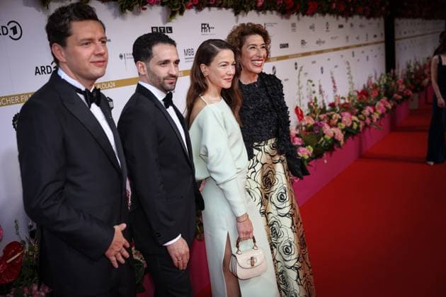 Deutscher Filmpreis 2024 Hannah Herzsprung, Adele Neuhauser, Hassan Akkouch , Christian Friedel auf dem Roten Teppich bei der Verleihung der Lola - Deutscher Filmpreis 2024 im Theater am Potsdamer Platz in Berlin Datum: 03.05.2024 Copyright: xEventpressx
