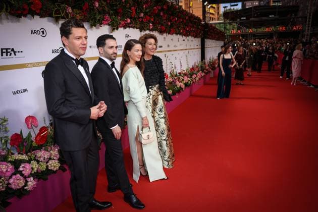 Deutscher Filmpreis 2024 Hannah Herzsprung, Adele Neuhauser, Hassan Akkouch , Christian Friedel auf dem Roten Teppich bei der Verleihung der Lola - Deutscher Filmpreis 2024 im Theater am Potsdamer Platz in Berlin Datum: 03.05.2024 Copyright: xEventpressx
