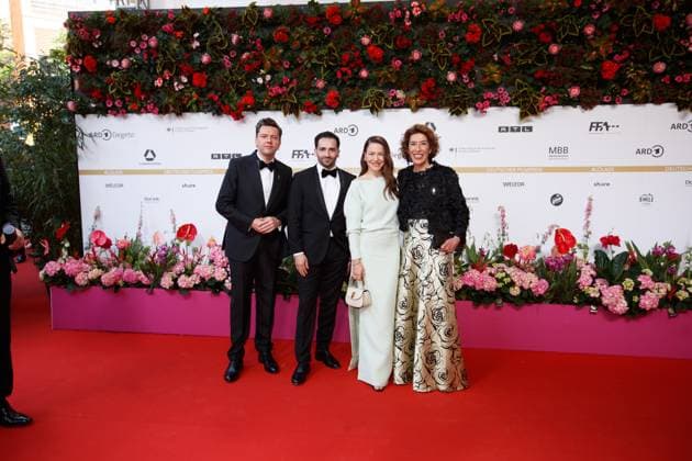Award - Deutscher Filmpreis 2024 Christian Friedel, Hassan Akkouch und Hannah Herzsprung beim Deutschen Filmpreis 2024 im Theater am Potsdamer Platz am 03.05.2024 in Berlin. *** Award German Film Award 2024 Christian Friedel, Hassan Akkouch and Hannah Herzsprung at the German Film Award 2024 at the Theater am Potsdamer Platz on 03 05 2024 in Berlin Copyright: xEventpressxKochanx