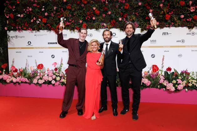 Deutscher Filmpreis 2024 Tim Dünschede, Justyna Muesch, Quirin Berg und Max Wiedemann beim Deutschen Filmpreis 2024 im Theater am Potsdamer Platz am 03.05.2024 in Berlin. Copyright: xEventpressxKochanx