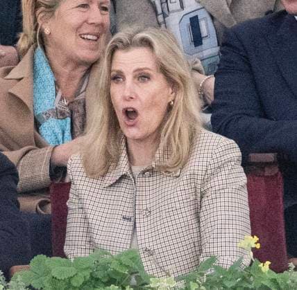 . 03 05 2024. Windsor, United Kingdom. Sophie, Duchess of Edinburgh, reacts as she watches a performance on day three of the Royal Windsor Horse Show , United Kingdom.  xi-Imagesx IIM-25178-0097