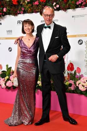 Friedrich Merz mit Ehefrau Charlotte Merz bei der 74. Verleihung des Deutschen Filmpreises 2024 im Theater am Potsdamer Platz. Berlin, 03.05.2024