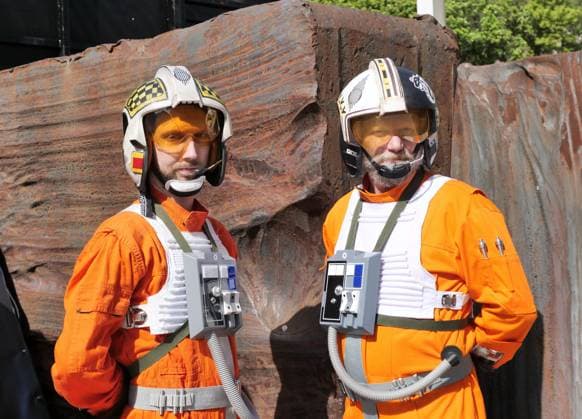 May 4th is Star Wars Day, a galactic event dedicated to Star Wars fans. Great parade at the Arcimboldi theater in Milan with the characters of the saga Great appointment for Star Wars fans at the Arcimboldi theater in Milan with the annual gathering with costumes and characters from the saga. Milan Milan Italy -  Copyright: xIPA ABACAx