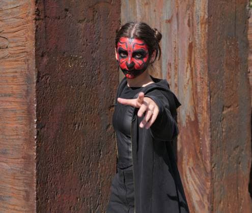 May 4th is Star Wars Day, a galactic event dedicated to Star Wars fans. Great parade at the Arcimboldi theater in Milan with the characters of the saga Great appointment at the Arcimboldi theater in Milan for Star Wars fans with the annual gathering with costumes and characters from the saga. Milan Milan Italy -  Copyright: xIPA ABACAx