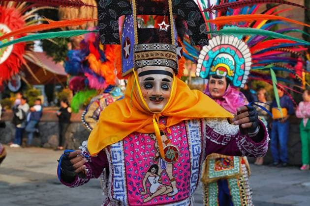 Participants take part during the last day of the annual Tlaxcala carnival, one of the most important folkloric and cultural events in the State of Tlaxcala, named Intangible Cultural Heritage of the State of Tlaxcala in 2013. Mexico City USA - ZUMAe321 20240504_zia_e321_015 Copyright: xESSENExHERNANDEZx
