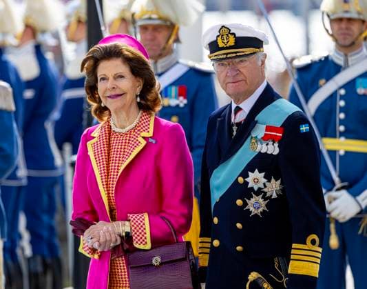 06-05-2024 Denmark Queen Silvia of Sweden and King Carl Gustaf on the 1st day of the 2 day statevisit to Sweden. Â  Copyright: xPPEx