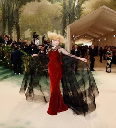 Gwendoline Christie arrives on the red carpet at the 2024 Met Gala celebrating Sleeping Beauties: Reawakening Fashion at The Metropolitan Museum of Art on Monday, May 6, 2024 in New York City.  NYP20240506108 JOHNxANGELILLO