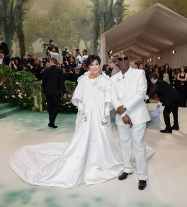 Kris Jenner and Corey Gamble arrive on the red carpet at the 2024 Met Gala celebrating Sleeping Beauties: Reawakening Fashion at The Metropolitan Museum of Art on Monday, May 6, 2024 in New York City.  NYP20240506240 JOHNxANGELILLO