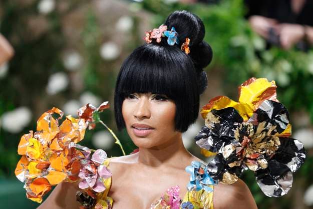 Nicki Minaj arrives on the red carpet at the 2024 Met Gala celebrating Sleeping Beauties: Reawakening Fashion at The Metropolitan Museum of Art on Monday, May 6, 2024 in New York City.  NYP20240506529 JOHNxANGELILLO