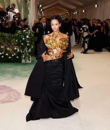 Lena Mahfouf arrives on the red carpet at the 2024 Met Gala celebrating Sleeping Beauties: Reawakening Fashion at The Metropolitan Museum of Art on Monday, May 6, 2024 in New York City.  NYP20240506292 JOHNxANGELILLO