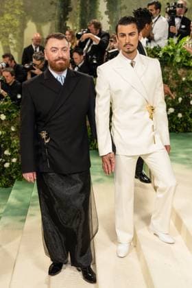 Celebrities attend the 2024 Met Gala Celebrating ?Sleeping Beauties: Reawakening Fashion? at The Metropolitan Museum of Art in New York City Featuring: Sam Smith, Christian Cowan Where: New York, United States When: 06 May 2024 Credit: Michael Stewart INSTARimages.com EDITORIAL USE ONLY. NOT FOR USE BY NEWSPAPERS BASED IN THE UK. Copyright: xMichaelxStewartx instar53713456