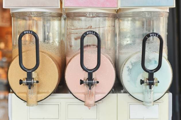 Ice granite containers Summer drink Juice device Ice granite containers Summer drink Copyright: xKUCHUGURINAxIRINA RECORD DATE NOT STATED