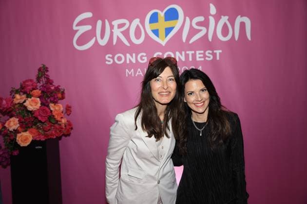 MALMÖ 20240511 Lydia Capolicchio and Malin Olsson arrive at the 68th edition of the Eurovision Song Contest ESC at the Malmö Arena, in Malmö, Sweden, on Saturday, May 11, 2024 MALMÖ Sweden x10600x  Copyright: xAndreasxHillergren TTx EUROVISION SONG CONTEST 2024 yHotBzty_N8