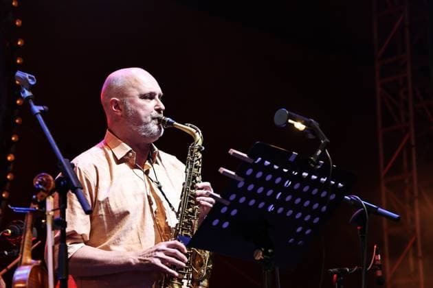 (240513) -- RABAT, May 13, 2024 -- A musician performs during the closing concert of the 26th Chellah Jazz Music Festival at the Chellah site in Rabat, Morocco, May 12, 2024. ) MOROCCO-RABAT-CHELLAH-JAZZ CONCERT HuoxJing 
