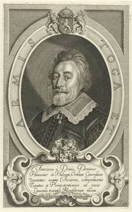 RECORD DATE NOT STATED Portrait of Frans of Donia, Pieter de Jews (II), After Anselm of them, 1648 print BostePortret of Frans van Donia. At the bottom right: 33. The portrait is caught in an oval frame with the coat of arms of the portrayed person and an edge in Latin. In the cartouche a five -line caption in Latin. Print from a series of portraits to paintings by Anselmus van Hulle of all delegates at the peace negotiations in Münster and Osnabrück. Antwerp paper etching engraving Copyright: xpiemagsx rknbpie14012024-51224 !ACHTUNG AUFNAHMEDATUM GESCHÄTZT!