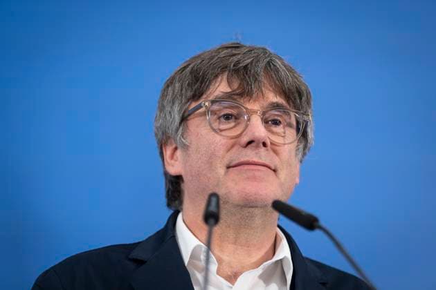 Former president of Catalonia region and independentist party JxCat s candidate for the Catalonian eletions Carles Puigdemont gives a press conference in Angeles-sur-mer, France, 13 May 2024, the day after Catalonia s regional elections. Puigdemont has announced on 13 May that he will present his candidacy in Catalonia s Parliament to be sworn in as president. He also stated that he has a chance of achieving it in the second round and leading a Government of sovereign coherence . Puigdemont announces that he is to try his investiture in Catalonia s Parliament !ACHTUNG: NUR REDAKTIONELLE NUTZUNG!  Copyright: xDavidxBorratx GRAFCAT4228 20240513-55013554430_1