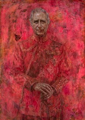 King Charles III., erstes offizielles Porträt als König King Charles III unveils Jonathan Yeo portrait Jonathan Yeo s oil on canvas portrait of King Charles III. The portrait was commissioned in 2020 to celebrate the then Prince of Wales s 50 years as a member of The Drapers Company in 2022. The artwork depicts the King wearing the uniform of the Welsh Guards, of which he was made Regimental Colonel in 1975. See PA story ROYAL King. Picture by: His Majesty King Charles III by Jonathan Yeo 2024 WPA-Pool NOTE TO EDITORS: This handout photo may only be used for editorial reporting purposes for the contemporaneous illustration of events, things or the people in the image or facts mentioned in the caption. Reuse of the picture may require further permission from the copyright holder. London UK 