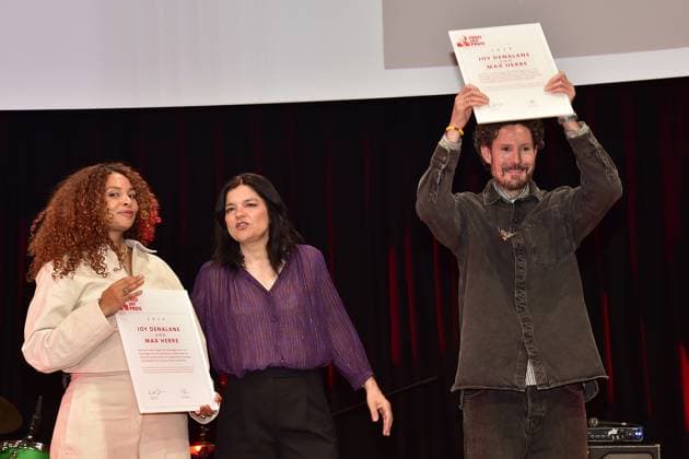 36. Fred Jay Preis der GEMA in Berlin Joy Denalane, Jasmin Tabatabai, Max Herre, Preisvergabe im bcc Berlin der 36. Fred Jay Preis 2024 im Rahmen des GEMA Mitgliederfestes in Berlin 14.05.2024