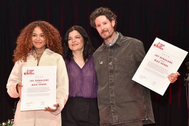36. Fred Jay Preis der GEMA in Berlin Joy Denalane, Jasmin Tabatabai, Max Herre, Preisvergabe im bcc Berlin der 36. Fred Jay Preis 2024 im Rahmen des GEMA Mitgliederfestes in Berlin 14.05.2024