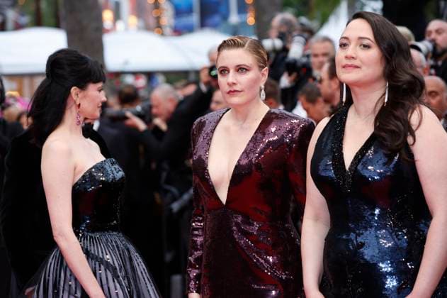 Eva Green, Greta Gerwig und Lily Gladstone bei der Opening Ceremony mit der Premiere des Kinofilms Le deuxieme acte The Second Act auf dem Festival de Cannes 2024 77. Internationale Filmfestspiele von Cannes im Palais des Festivals. Cannes, 14.05.2024