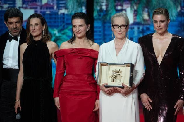 Cannes Opening Ceremony Pierfrancesco Favino, Camille Cottin, Juliette Binoche, Meryl Streep and Greta Gerwig attending the Opening Ceremony of the 77th Cannes Film Festival at the Palais des Festivals in Cannes, France on May 14, 2024. Photo by Aurore Marechal ABACAPRESS.COM Cannes France  Copyright: xMarechalxAurore ABACAx