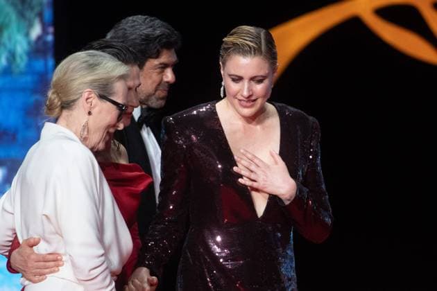 Cannes Opening Ceremony Meryl Streep, Juliette Binoche, Pierfrancesco Favino and Greta Gerwig attending the Opening Ceremony of the 77th Cannes Film Festival at the Palais des Festivals in Cannes, France on May 14, 2024. Photo by Aurore Marechal ABACAPRESS.COM Cannes France  Copyright: xMarechalxAurore ABACAx
