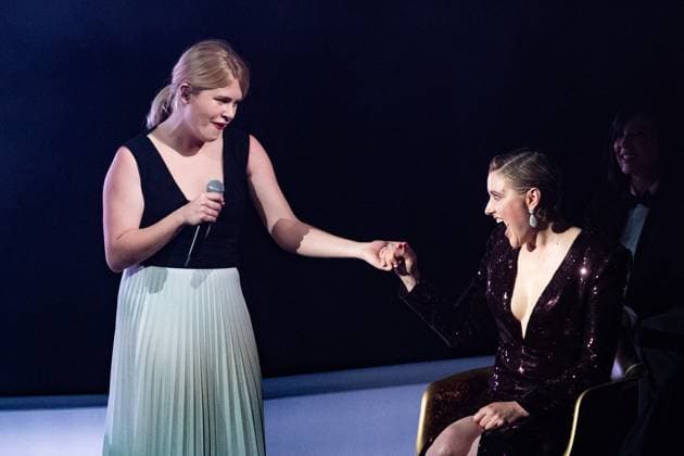 Cannes Opening Ceremony Zaho de Sagazan and Greta Gerwig attending the Opening Ceremony of the 77th Cannes Film Festival at the Palais des Festivals in Cannes, France on May 14, 2024. Photo by Aurore Marechal ABACAPRESS.COM Cannes France  Copyright: xMarechalxAurore ABACAx