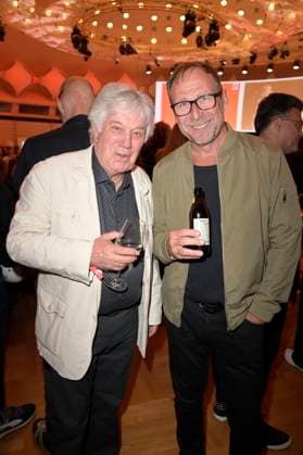 Rolf Zuckowski und Frank Ramond bei der Verleihung des Fred Jay Preises 2024 im bcc Berlin Congress Center. Berlin, 14.05.2024