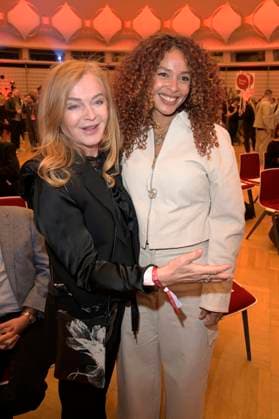 Inga Humpe und Joy Denalane bei der Verleihung des Fred Jay Preises 2024 im bcc Berlin Congress Center. Berlin, 14.05.2024