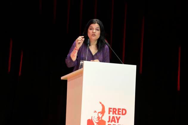 Jasmin Tabatabai bei der Verleihung des Fred Jay Preises 2024 im bcc Berlin Congress Center. Berlin, 14.05.2024