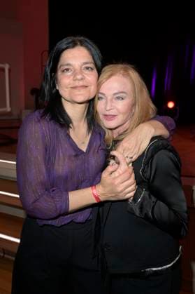 Jasmin Tabatabai und Inga Humpe bei der Verleihung des Fred Jay Preises 2024 im bcc Berlin Congress Center. Berlin, 14.05.2024