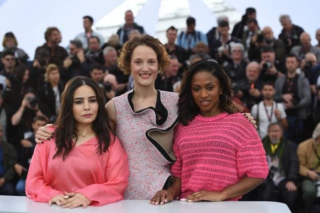 Cannes Le Deuxieme Acte Photocall Asmae El Moudir, Vicky Krieps and Maimouna Doucoure attending the Un Certain Regard Jury Photocall as part of the 77th Cannes International Film Festival in Cannes, France on May 15, 2024. Photo by Aurore Marechal ABACAPRESS.COM Cannes France  Copyright: xMarechalxAurore ABACAx