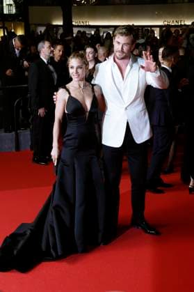 Elsa Pataky mit Ehemann Chris Hemsworth nach der Premiere des Kinofilms Furiosa: A Mad Max Saga auf dem Festival de Cannes 2024 77. Internationale Filmfestspiele von Cannes im Palais des Festivals. Cannes, 15.05.2024
