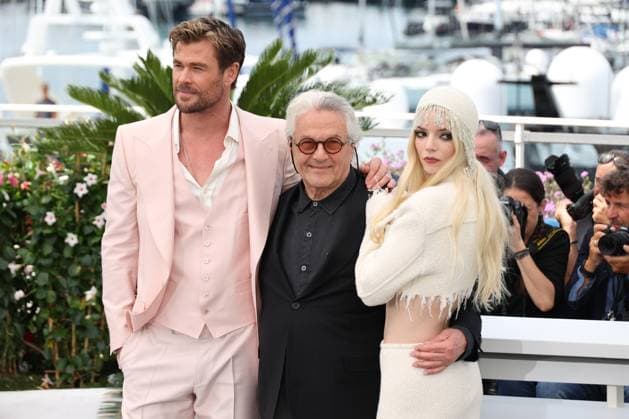 77th Cannes Film Festival Photocall with cast of the film Furiosa a Mad Max saga Chris Hemsworth, George Miller and Anya Taylor Joy 305008 2024 05 16 Cannes France  Copyright: xIsabellexVautierx xStarfacex STAR_305008_052