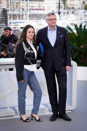 Foto IPP Daniele Cifala™ Cannes 16 05 2024 The Invasion (L Invasion) Photocall - The 77th Annual Cannes Film Festival nella foto : Yaryna Hordiienko and Sergei Loznitsa Italy Photo Press - World Copyright
