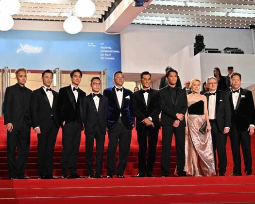 Cannes, 77th Cannes Film Festival 2024, Red Carpet of the film Twilight Of The Warriors: Walled In Pictured: Raymond Lam, German Cheung, Louis Koo, Soi Cheang, Tony Wu, Terrance Lau  Copyright: xManuelexMangiarottix xipa-agencyx xPoolxPhotoxEventsx03x IPA_Agency_IPA46155361