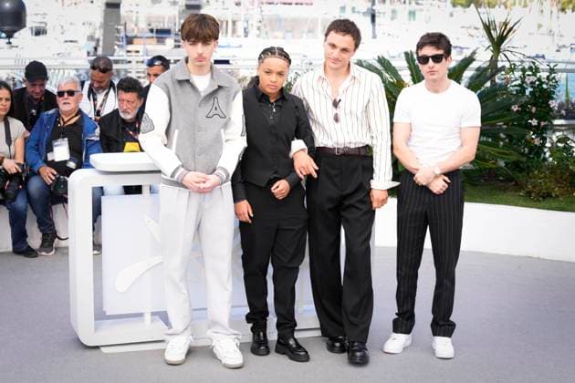 Foto IPP Daniele Cifala™ Cannes 17 05 2024 Bird Photocall - The 77th Annual Cannes Film Festival nella foto : Barry Keoghan, Franz Rogowski, Nykiya Adams and Jason Buda Italy Photo Press - World Copyright