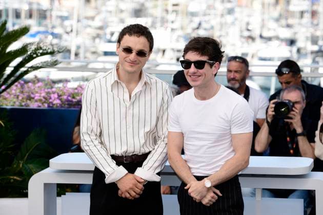 CANNES, FRANCE MAY 17 L R Franz ROGOWSKI, actor, Barry KEOGHAN, actor, during the photocall of the film Bird in competition at the 77th Cannes Film Festival at the Palais des Festivals on May 17, 2024 in Cannes, France CELEBRITES 77eme Festival de Cannes Photocalls 17 05 2024 ValentinaClaret Panoramic 