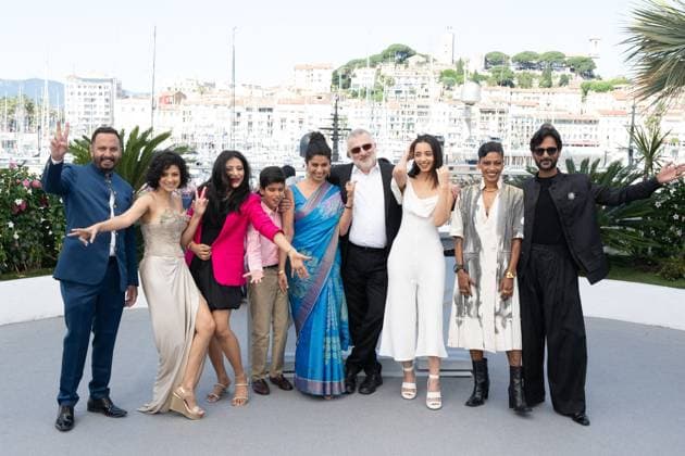 Annual Cannes Film Festival - The Shameless Photocall - Cannes DN Rohit Kokate, Kiran Bhivagade, Auroshikha Dey, Mihir, Mita Vashisht, Konstantin Bojanov, Omara Shetty, Anasuya Sengupta and Tanmay Dhanania attend The Shameless Photocall at the 77th annual Cannes Film Festival at Palais des Festivals on May 17, 2024 in Cannes, France. Photo by David NIVIERE ABACAPRESS.COM CANNES France  Copyright: xNivierexDavid ABACAPRESS.COMx