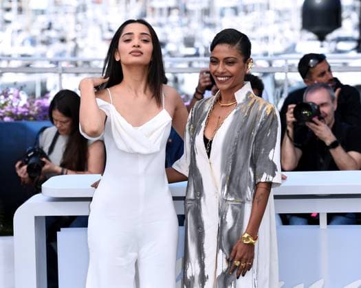 Cannes, 77th Cannes Film Festival 2024, Red carpet film The Shameless In the photo: Omara Shetty, Anasuya Sengupta  Copyright: xAlbertoxTerenghix xipa-agency.nex xPoolxPhotoxEventsx03x IPA_Agency_IPA46172220