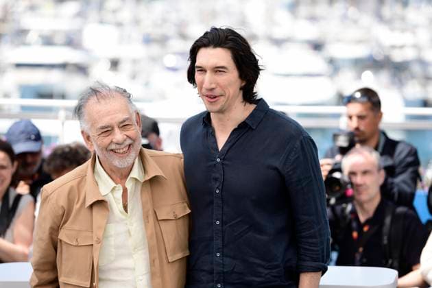 CANNES, FRANCE MAY 17 G D Francis FORD COPPOLA, director, Adam DRIVER, actor, during the photocall of the film Megalopolis in competition at the 77th Cannes Film Festival at the Palais des Festivals on May 17, 2024 in Cannes, France CELEBRITES 77eme Festival de Cannes Photocall 17 05 2024 ValentinaClaret Panoramic 