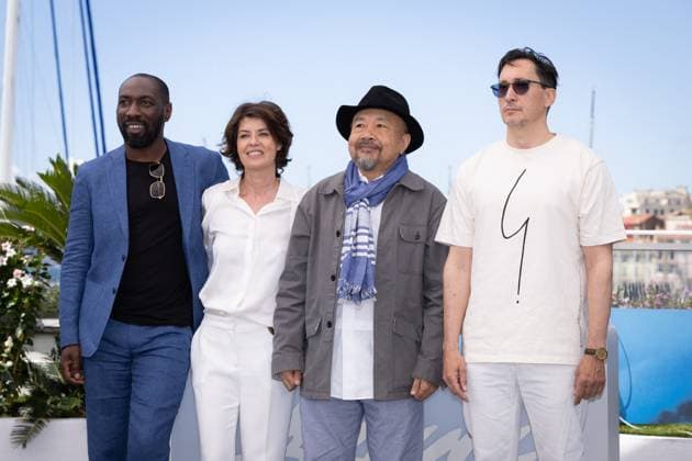 Cannes - Meeting With Pol Pot Photocall Cyril GueÃ¯, Irene Jacob, Director Rithy Panh and Gregoire Colin attend the Rendez-Vous Avec Pol Pot (Meeting With Pol Pot) Photocall at the 77th annual Cannes Film Festival at Palais des Festivals on May 17, 2024 in Cannes, France. Photo by Shootpix ABACAPRESS.COM Cannes France  Copyright: xShootpix ABACAx