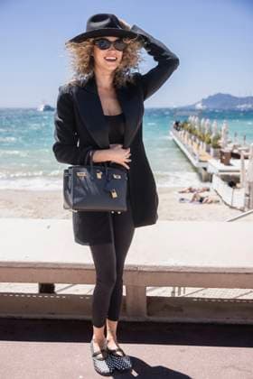 Cannes - Rose Bertrand At Hotel Martinez Exclusive Posing: Rose Bertrand poses in front the Hotel Martinez beach during 77th Cannes Film Festival in Cannes, France on May 17, 2024. Photo by Marco Piovanotto ABACAPRESS.COM Cannes France  Copyright: xPiovanottoxMarco ABACAx